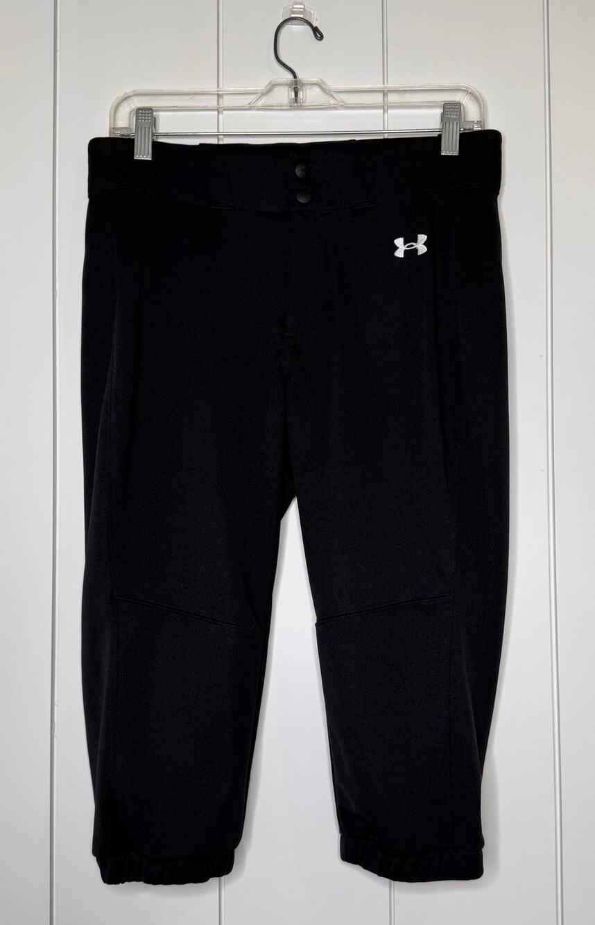 Under Armour Baseball Softball Knickers Pants Black Mens M Elastic Cuff Practice